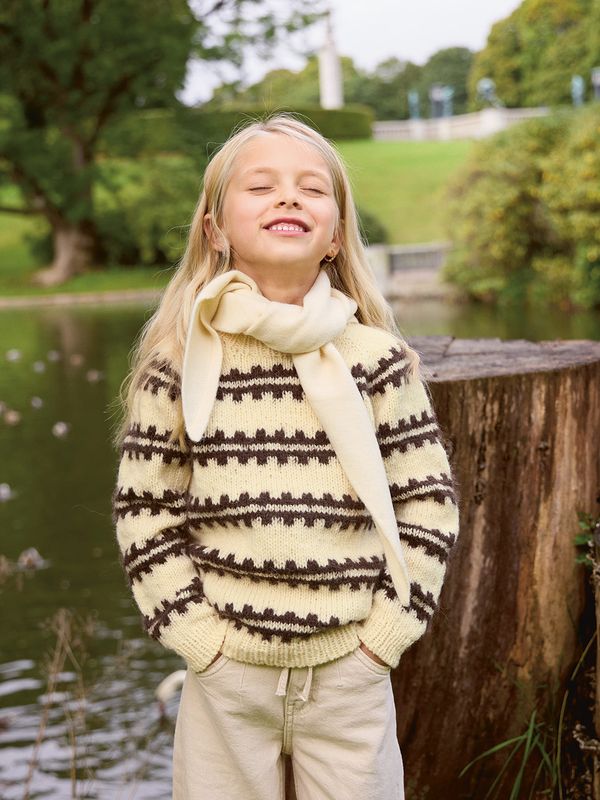 Ridge Sweater Junior - Atlas/Børstet Alpakka