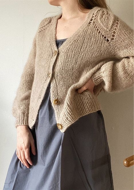 Hovedbilde leKnit - Chunky Dahlia v-neck ...