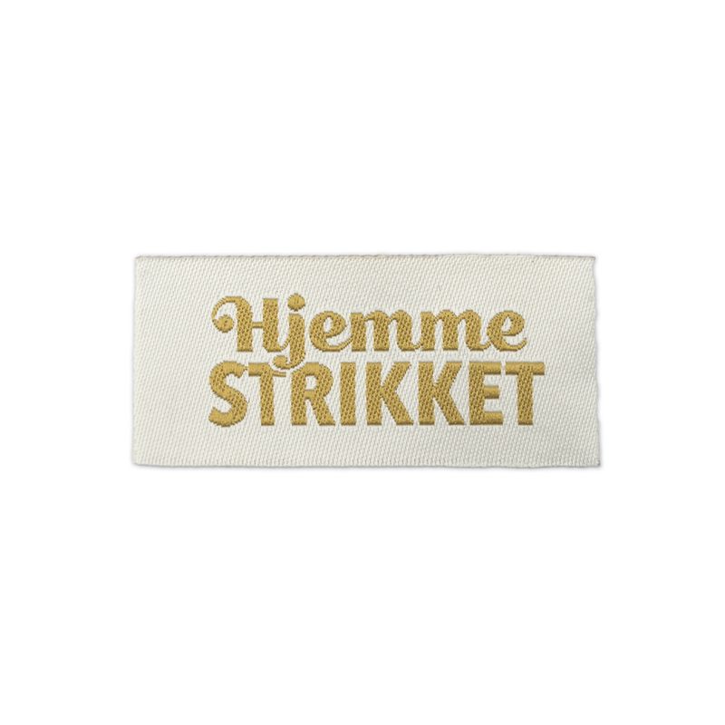 Symerke Hjemmestrikket hvit/gull