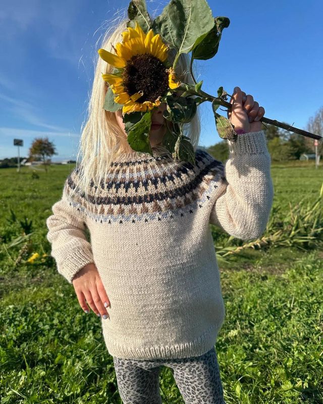 Celeste Sweater Junior - Rosa (Alpakka Ull)