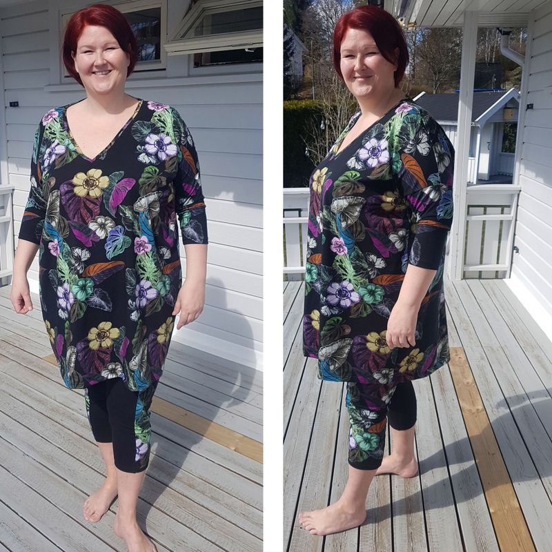 Tuva Tunika (XXS-4XL) Mønster, PAPIR