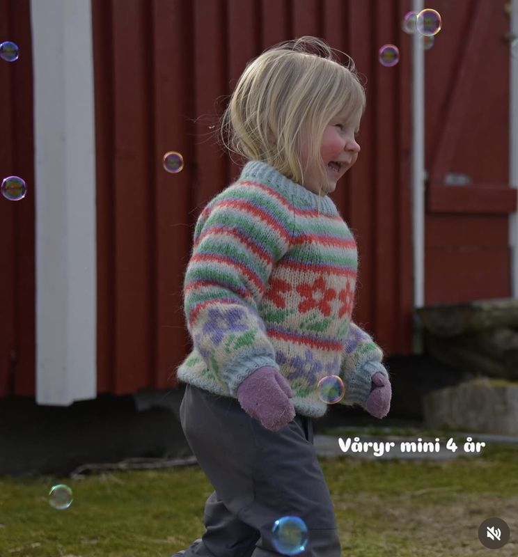 Våryr genser mini - rosa