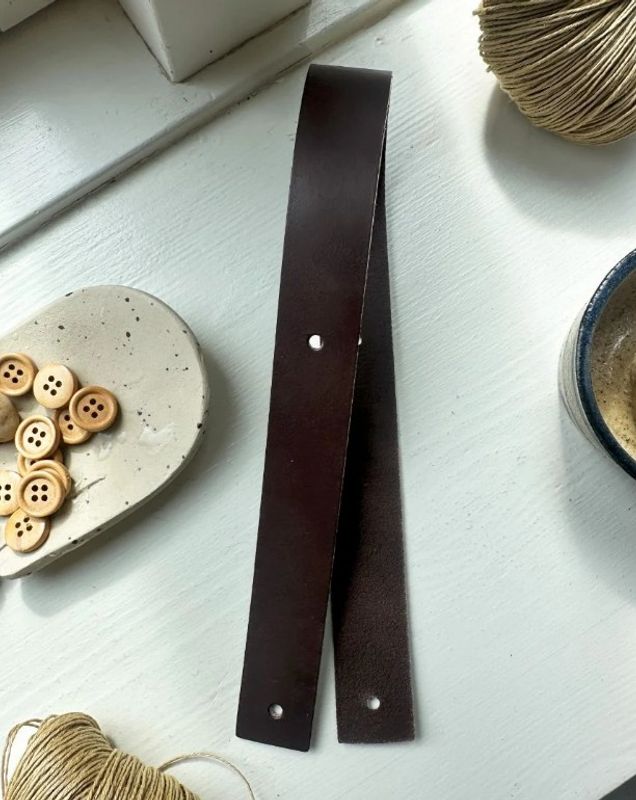 Lærreim til Juno Bag - Mørkebrun