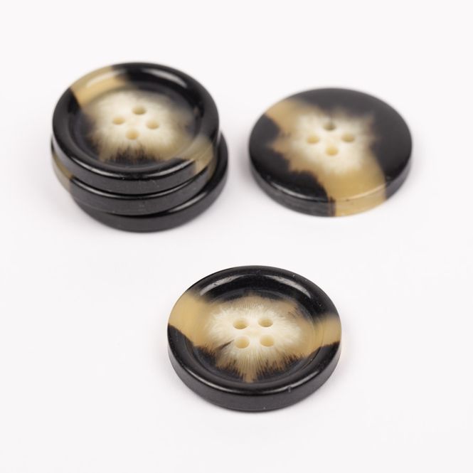 Hovedbilde Imitert horn (mokka), 25 mm