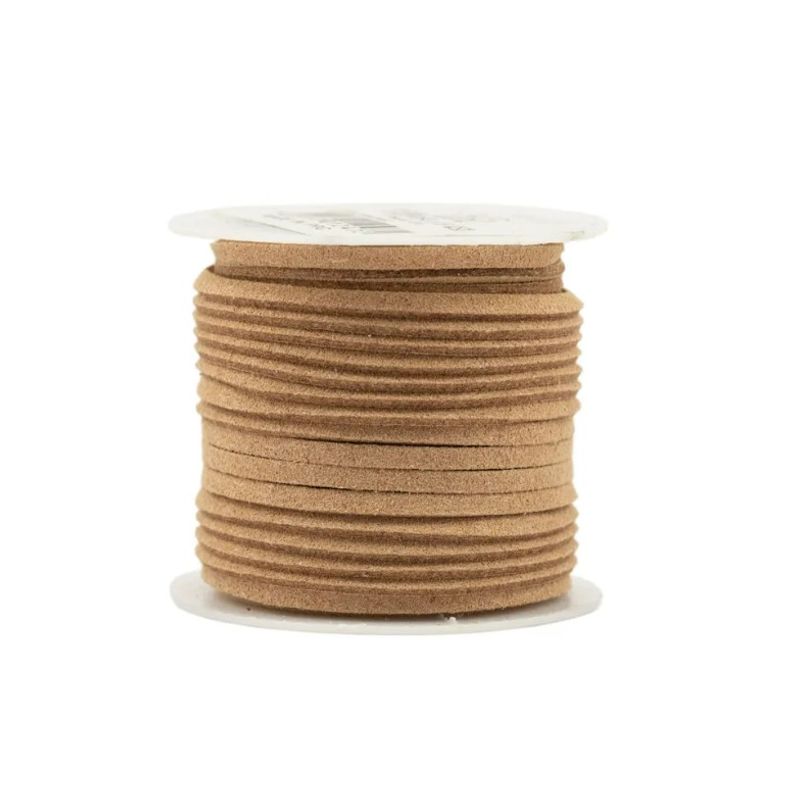 Snor Imitert semska skinn Beige 3 mm/ 5 m