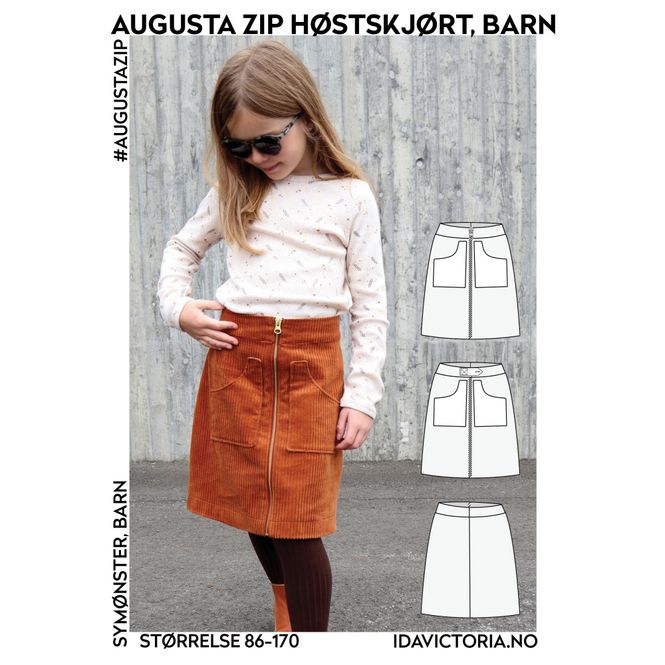 Hovedbilde Augusta Zip Høstskjørt, barn ...
