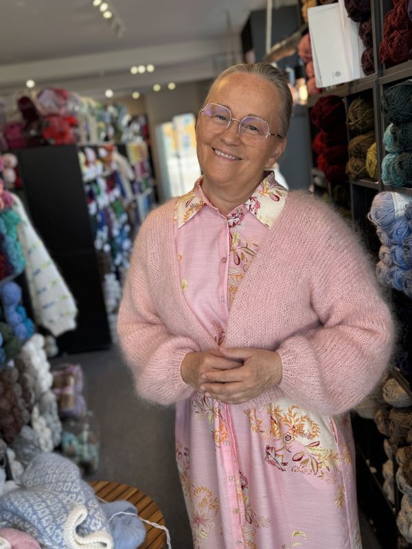 Facile Carigan - Ballerina Chunky Mohair, enkel tråd Rosa