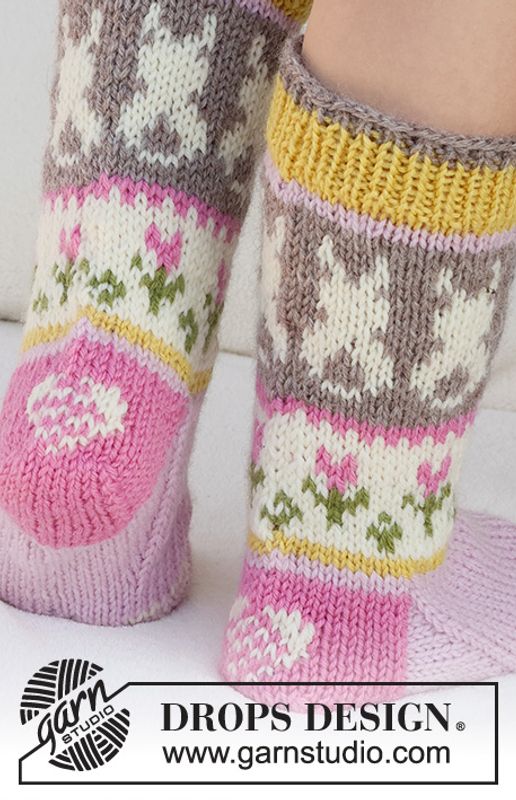 Påskesokker Dancing Bunny Socks Rosa