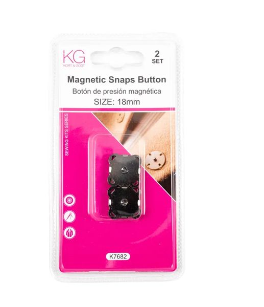 Hovedbilde Magnetknapp Sort 18mm