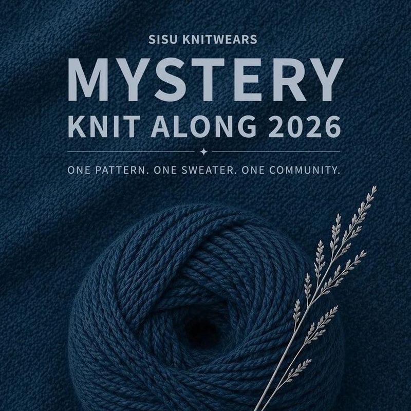Grå/mosegrønn - Mysteriestrikk 2026 Sisu Knitwear