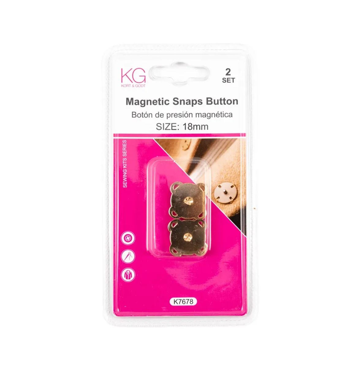 Magnetknapp Gull 18mm 